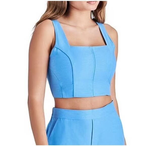 New STEVE MADDEN Women's Indigo Blue Femme Crop Top Size S - Picture 7 of 7